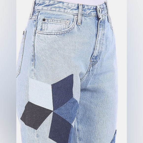 CALVIN KLEIN Women Patchwork Cotton Jeans in size US 26 - Picture 4 of 4